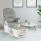 Glider Chair with Ottoman Soft Microfiber Fabric Wooden Frame for Nursery Home